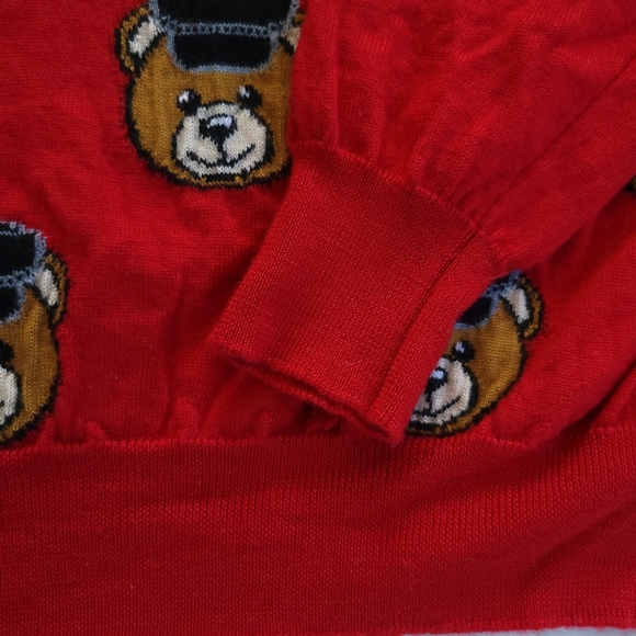 Mochino Couture x Jeremy Scott Teddy Bear Policeman Intarsia Jumper Knit… - Picture 6 of 14